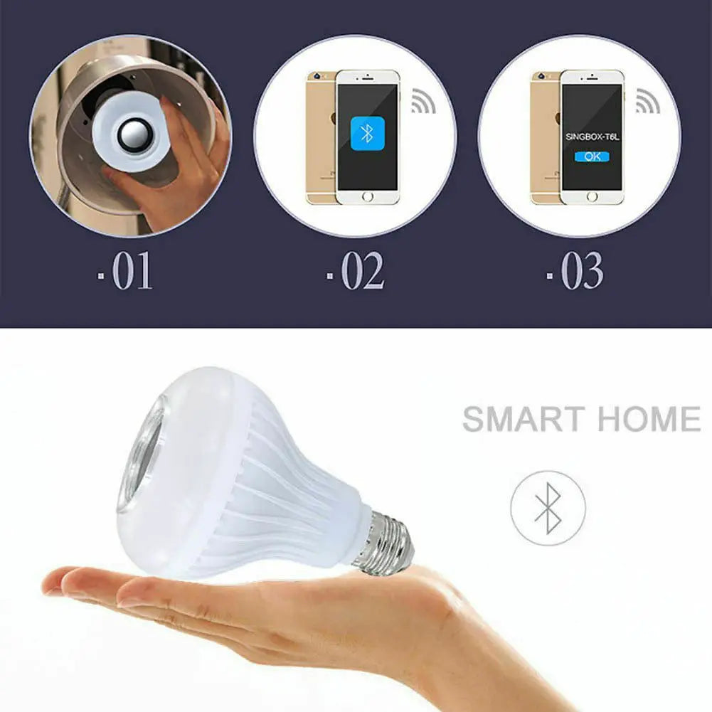 Ampoule LED avec Haut-Parleur Bluetooth Intégré 2 en 1