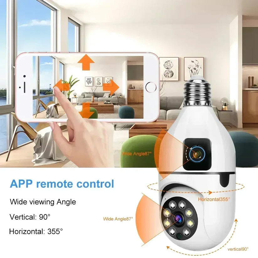 Caméra ampoule wifi 360° E27