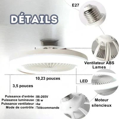 Pack ventilateur de plafond à LED